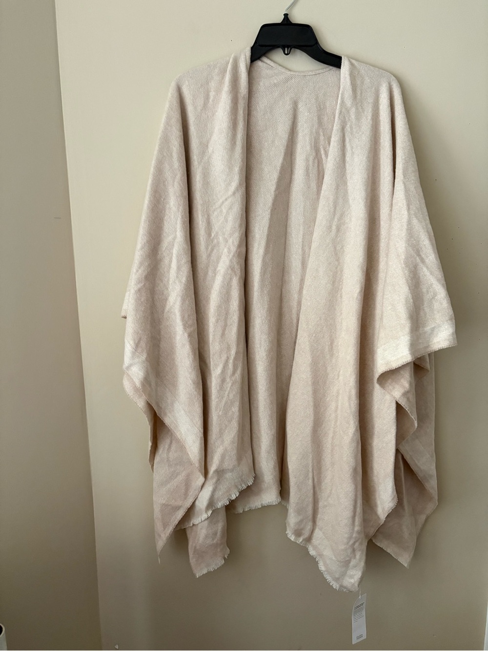 Eileen Fisher Soft Cream Wrap Shawl/Poncho One Size New